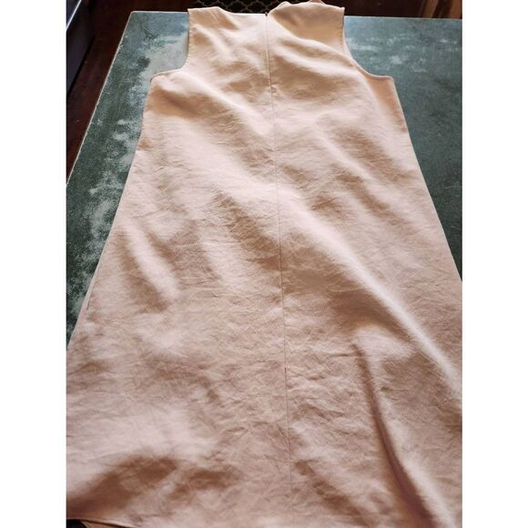 TIBI Chalky Drape Pleat Neck Shift Dress in Blush sz 6 - Picture 7 of 7